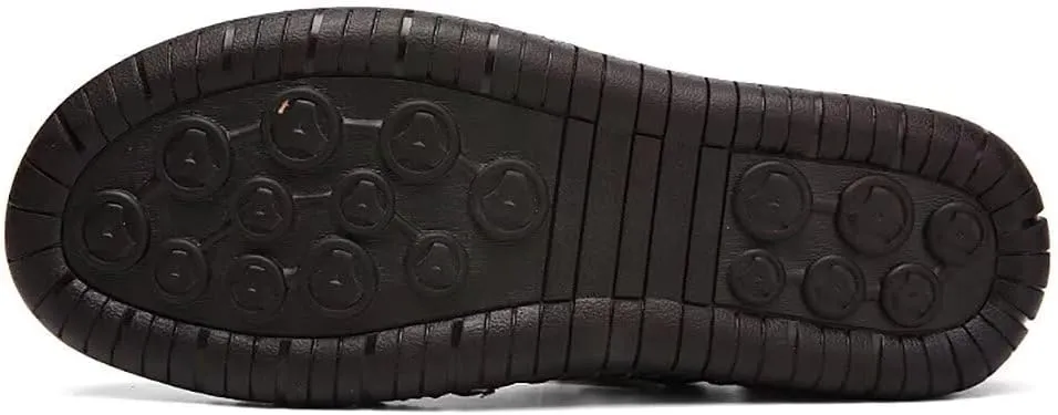 NANXIN&LOVE Mens Casual Leather Sandals Summer Beach Slipper Mens Comfort Outdoor Shoes Fashion Lightweight Trail Water Sandal Adjustable （Two Ways）