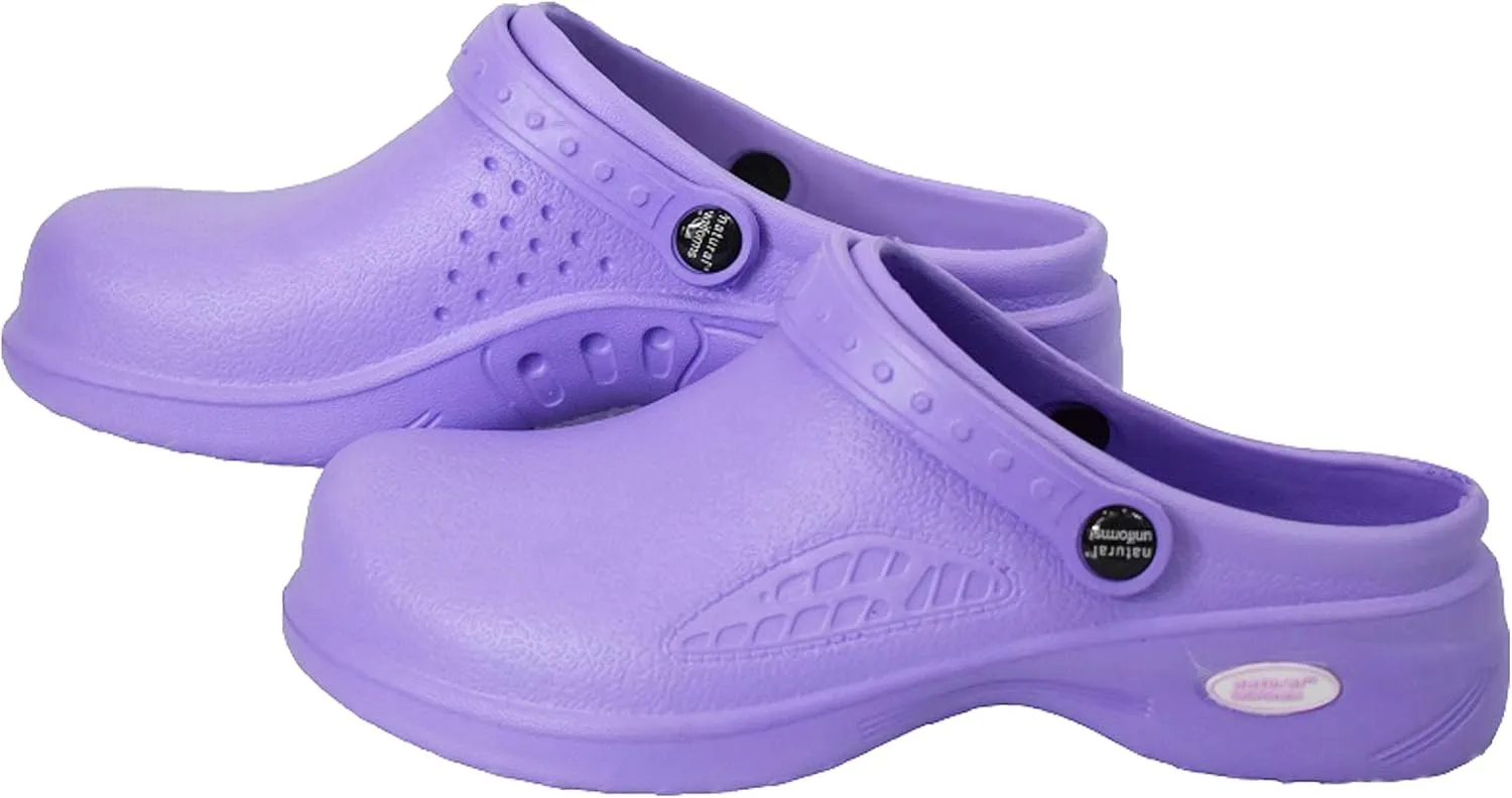 Natural Uniforms Ultralite Women's Clogs with Strap, Nursing Medical Work Mule