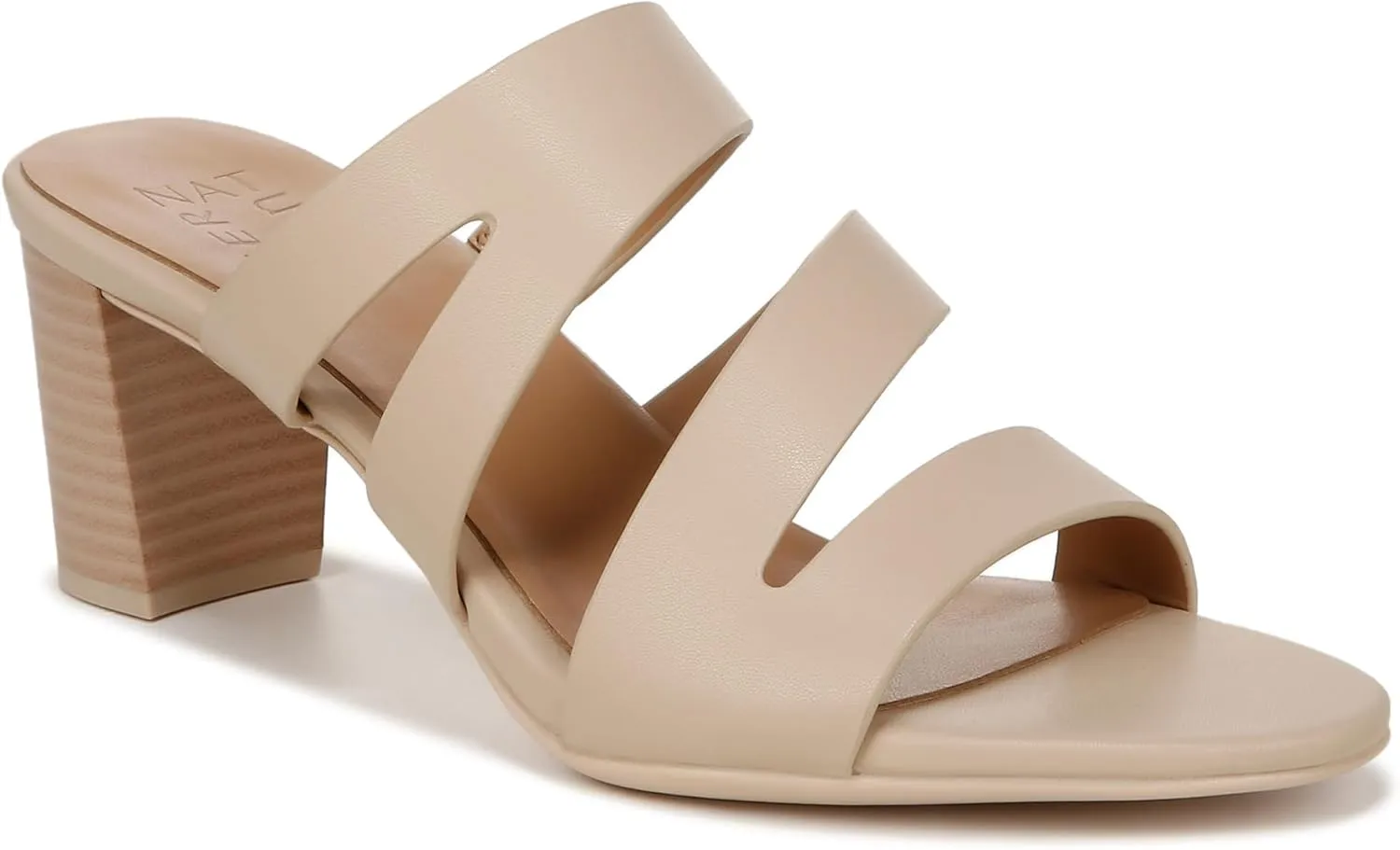 Naturalizer Women's Beaming Strappy Slide Heeled Sandal