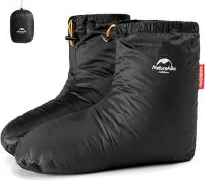Naturehike Ultralight Winter Goose Down Booties, Camping Warm & Cozy Down Sleeping Socks for Men & Women, Down Filled Slipper Boots with Storage Bag