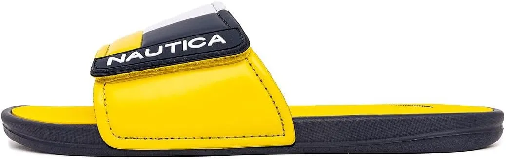 Nautica Men's Athletic Slide Sandal, Adjustable Straps, Comfort Slip-On (Regular & Wide Widths)
