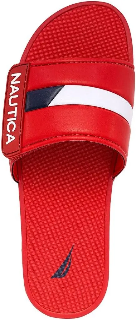 Nautica Men's Athletic Slide Sandal, Adjustable Straps, Comfort Slip-On (Regular & Wide Widths)