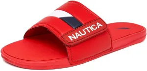 Nautica Men's Athletic Slide Sandal, Adjustable Straps, Comfort Slip-On (Regular & Wide Widths)