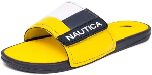 Nautica Men's Athletic Slide Sandal, Adjustable Straps, Comfort Slip-On (Regular & Wide Widths)