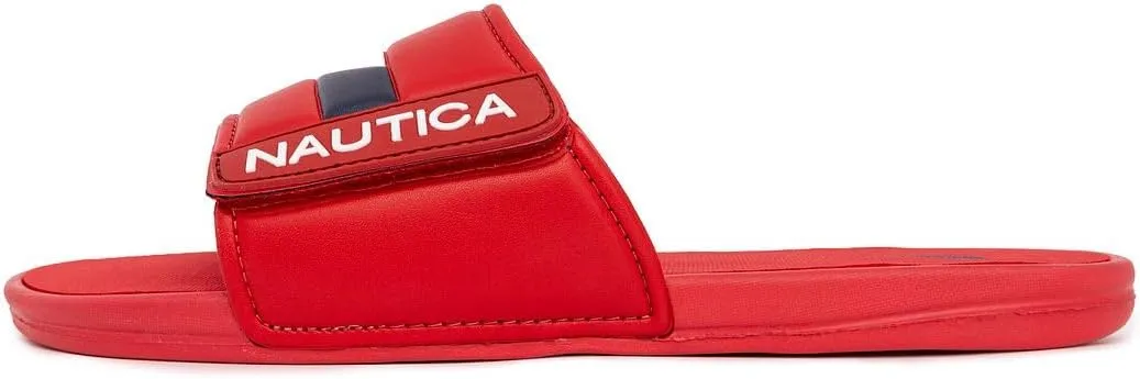 Nautica Men's Athletic Slide Sandal, Adjustable Straps, Comfort Slip-On (Regular & Wide Widths)