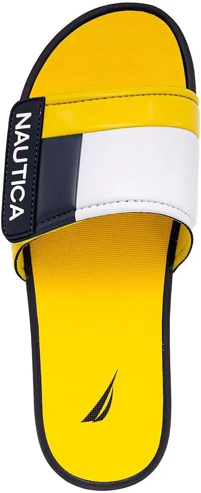 Nautica Men's Athletic Slide Sandal, Adjustable Straps, Comfort Slip-On (Regular & Wide Widths)
