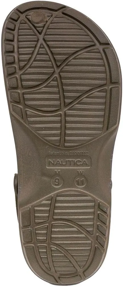 Nautica Men's Clogs - Athletic Sports Sandal - Slip-On with Adjustable Back Strap - (Water Shoes/Fuzzy Slippers) River Edge