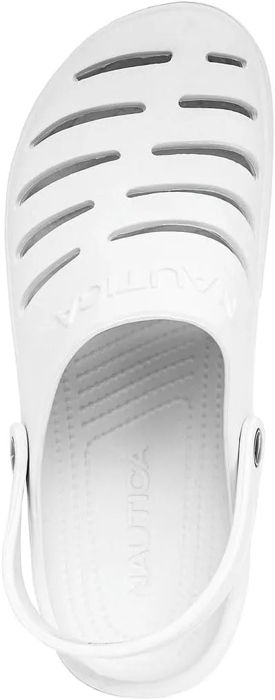 Nautica Men's Clogs - Athletic Sports Sandal - Slip-On with Adjustable Back Strap - (Water Shoes/Fuzzy Slippers) River Edge