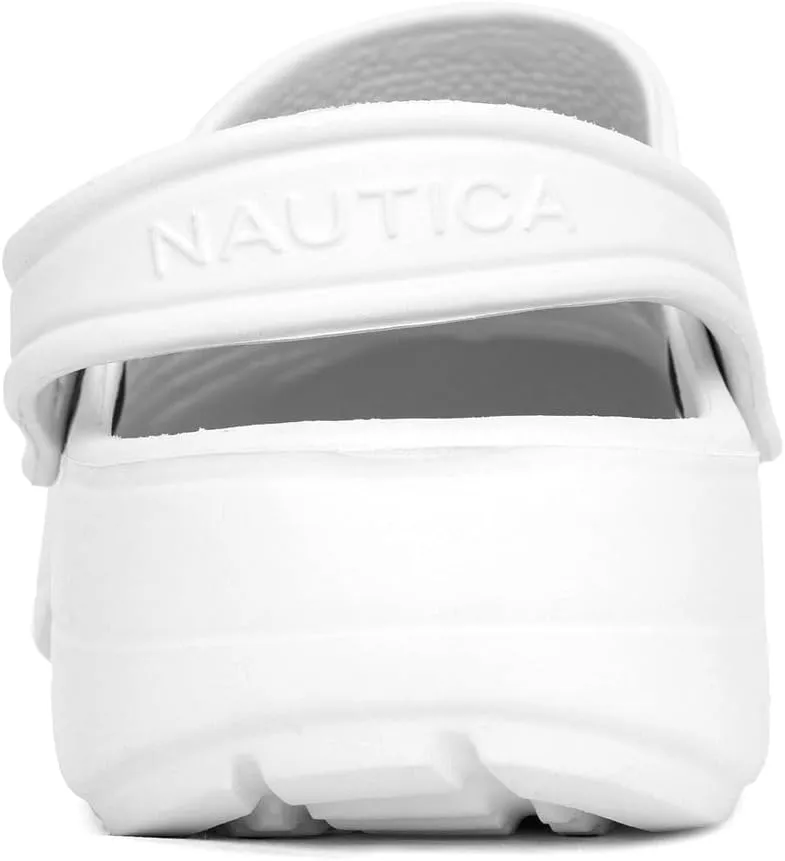 Nautica Men's Clogs - Athletic Sports Sandal - Slip-On with Adjustable Back Strap - (Water Shoes/Fuzzy Slippers) River Edge