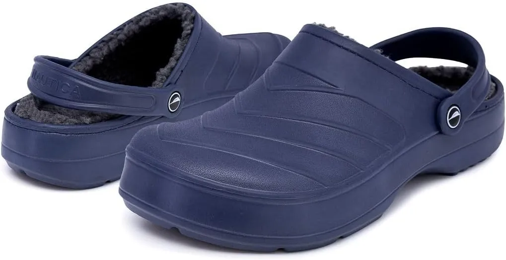 Nautica Men's Clogs - Athletic Sports Sandal - Slip-On with Adjustable Back Strap - (Water Shoes/Fuzzy Slippers) River Edge