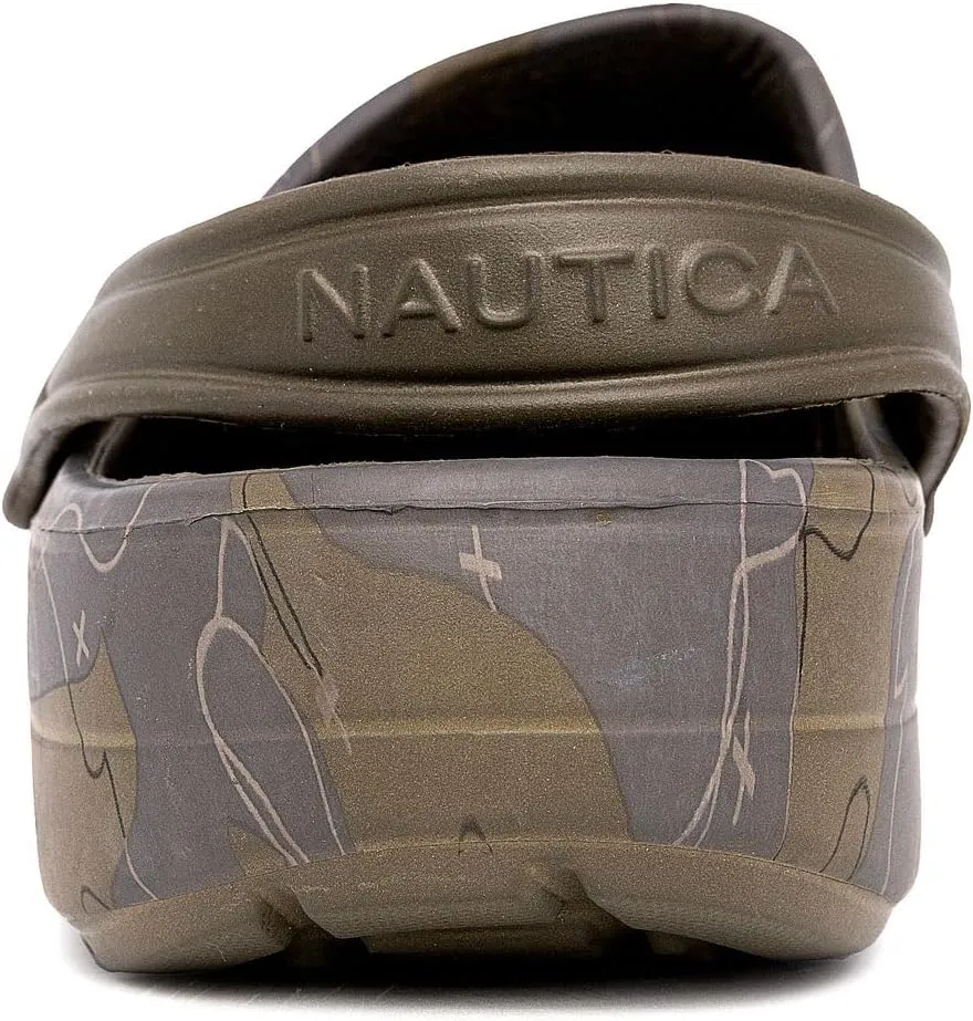 Nautica Men's Clogs - Athletic Sports Sandal - Slip-On with Adjustable Back Strap - (Water Shoes/Fuzzy Slippers) River Edge