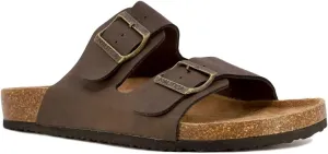 Nautica Men's Sandals - Casual Slides with 2 Adjustable Buckle Straps and Cork Footbed for Ultimate Comfort and Style (Regular/Wide Width, Big Size)