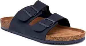 Nautica Men's Sandals - Casual Slides with 2 Adjustable Buckle Straps and Cork Footbed for Ultimate Comfort and Style (Regular/Wide Width, Big Size)
