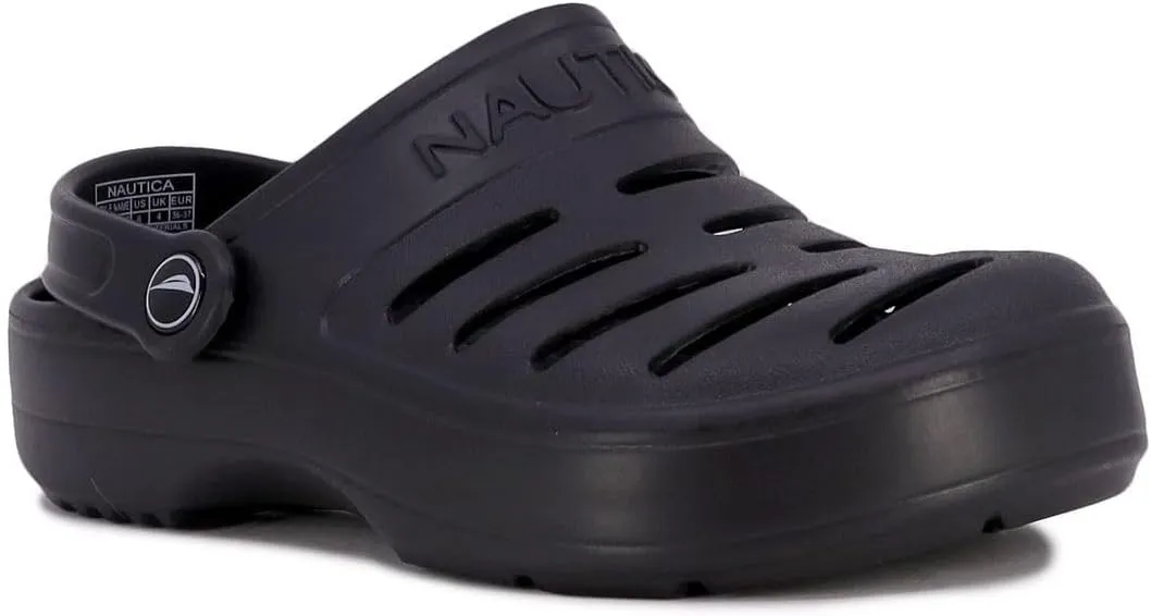 Nautica Women's Clogs - Athletic Sports Sandal - Water Shoes Slip-On with Adjustable Back Strap - Beach Sports Shoe - River Edge