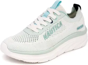 Nautica Women's Fashion Sneaker Lace-Up Running Shoe Casual Max Cushioning Walking Tennis Sneaker