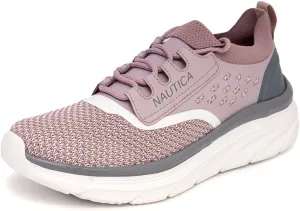 Nautica Women's Fashion Sneaker Lace-Up Running Shoe Casual Max Cushioning Walking Tennis Sneaker