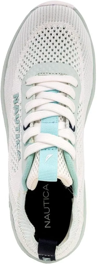 Nautica Women's Fashion Sneaker Lace-Up Running Shoe Casual Max Cushioning Walking Tennis Sneaker