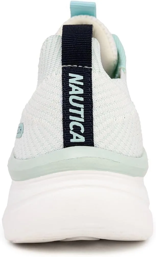 Nautica Women's Fashion Sneaker Lace-Up Running Shoe Casual Max Cushioning Walking Tennis Sneaker