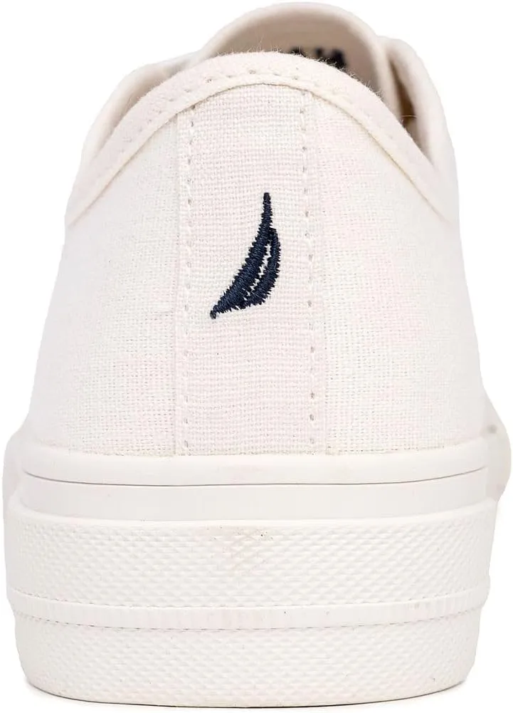 Nautica Women’s Lace-Up Fashion Sneakers – Low-Top Casual Walking & Tennis Shoes with Platform or Regular Heel