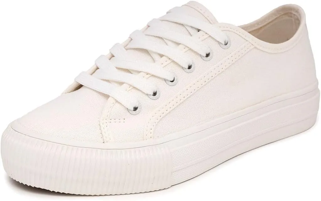 Nautica Women’s Lace-Up Fashion Sneakers – Low-Top Casual Walking & Tennis Shoes with Platform or Regular Heel