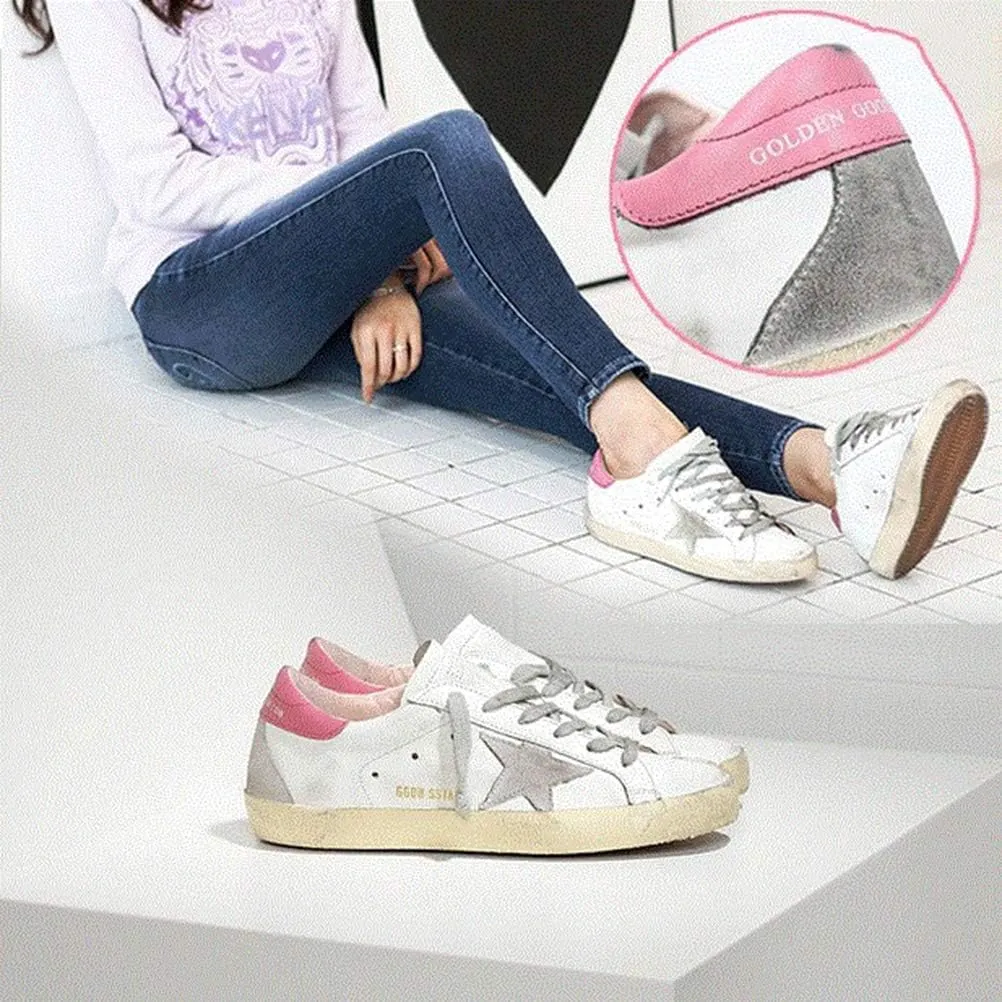 nesho Women's Trainers Sneakers Non-Slip Leather Casual Shoes Low Top Slide