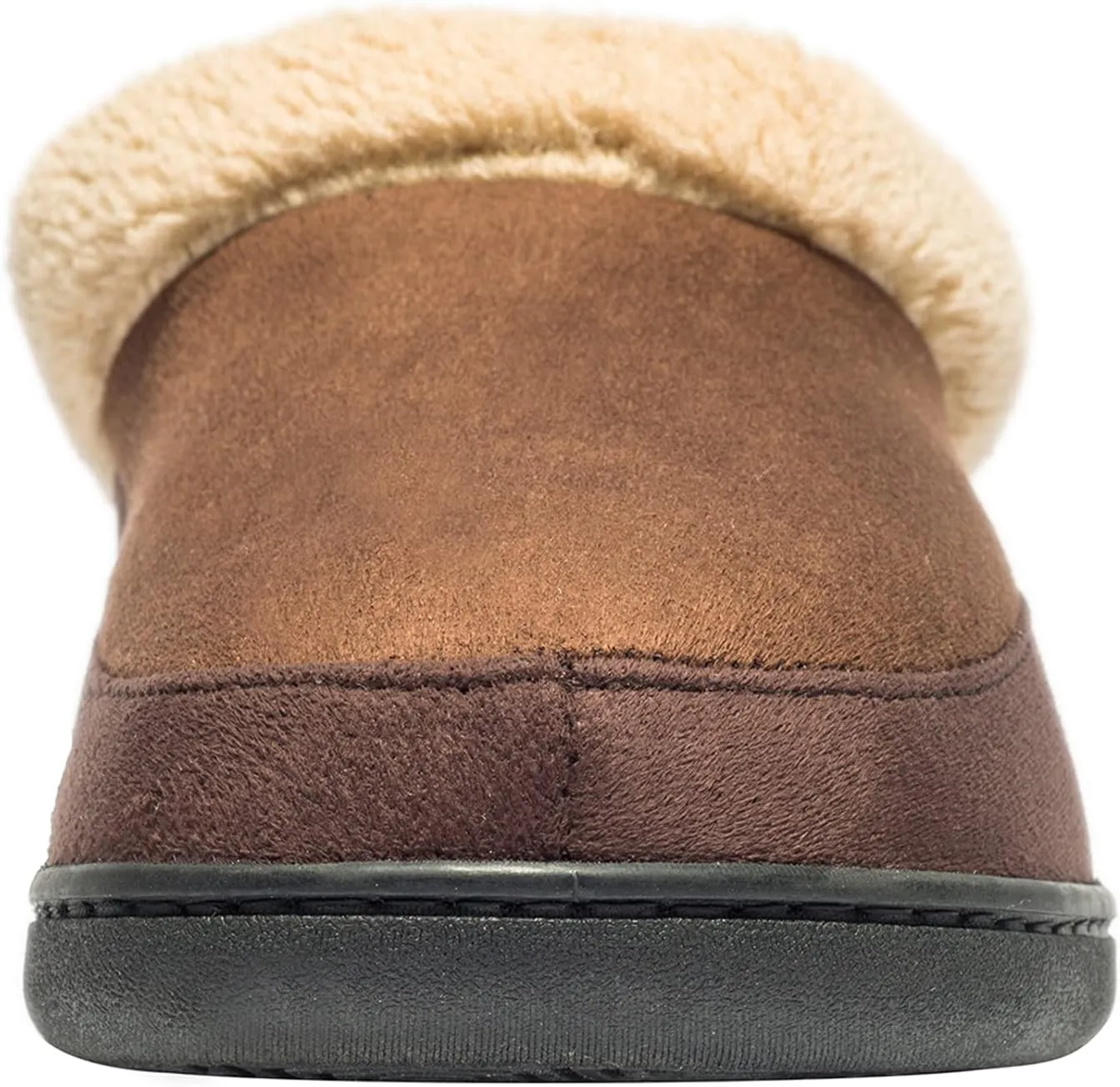 NewDenBer Men's Warm Memory Foam Slippers Suede Plush Fleece Lined Slip on Indoor Outdoor Clog House Shoes
