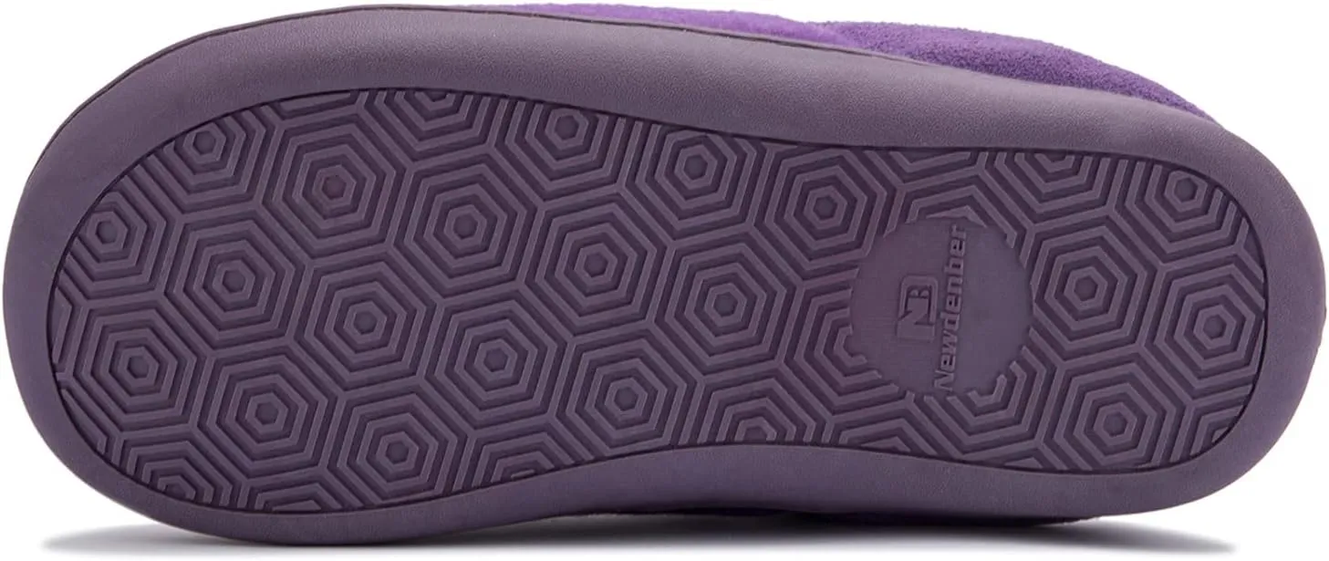 NewDenBer Women's Cozy Memory Foam Slippers Soft Fleece Lined Slip on Indoor Outdoor House Shoes