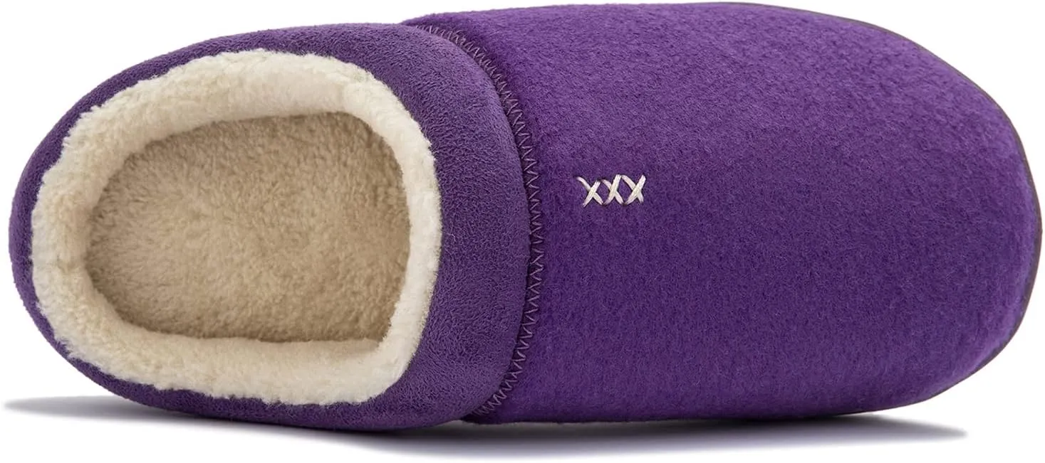 NewDenBer Women's Cozy Memory Foam Slippers Soft Fleece Lined Slip on Indoor Outdoor House Shoes