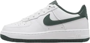 Nike Air Force 1 Big Kids' Shoes (FV5948-110, White/Oil Green/Vintage Green) Size 6