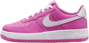 Nike Air Force 1 Big Kids' Shoes (FV5948-600, Playful Pink/White) Size 2