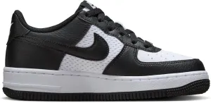 Nike Air Force 1 Big Kids' Shoes (HJ9201-001, Black/White/Black) Size 5.5