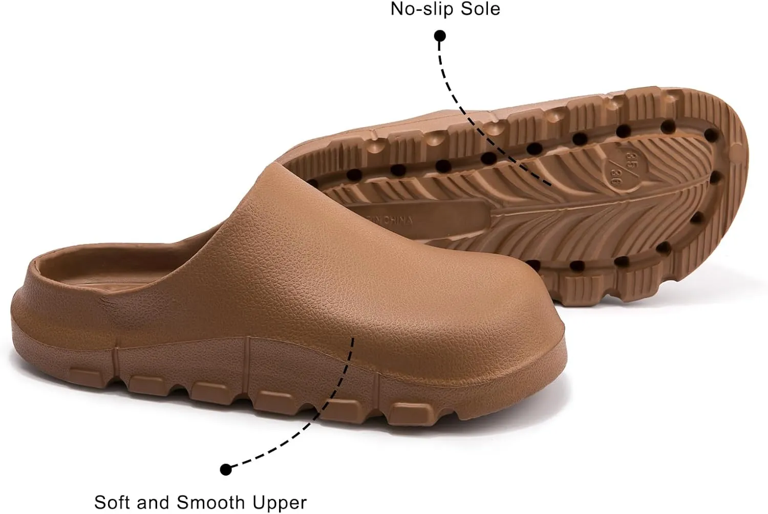 NITTI Women's Arch Support EVA Garden Shoes for Women - Comfort Waterproof Slip-on Outdoor Beach Mules Sandal Ladies Classic Closed Toe Clogs