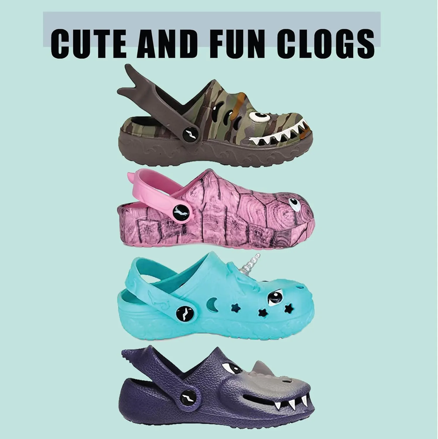 NORTY Boy's Girl's Children Toddler Kid Fun Slip On Sandal Slipper Shoe