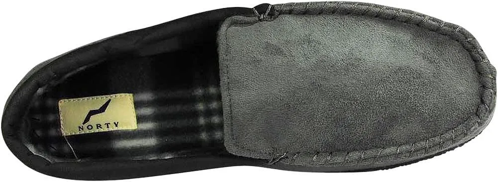 NORTY Moccasin Slippers for Men - Indoor and Outdoor Slip-On Shoes - Perfect for Lounging and Walking Around the House