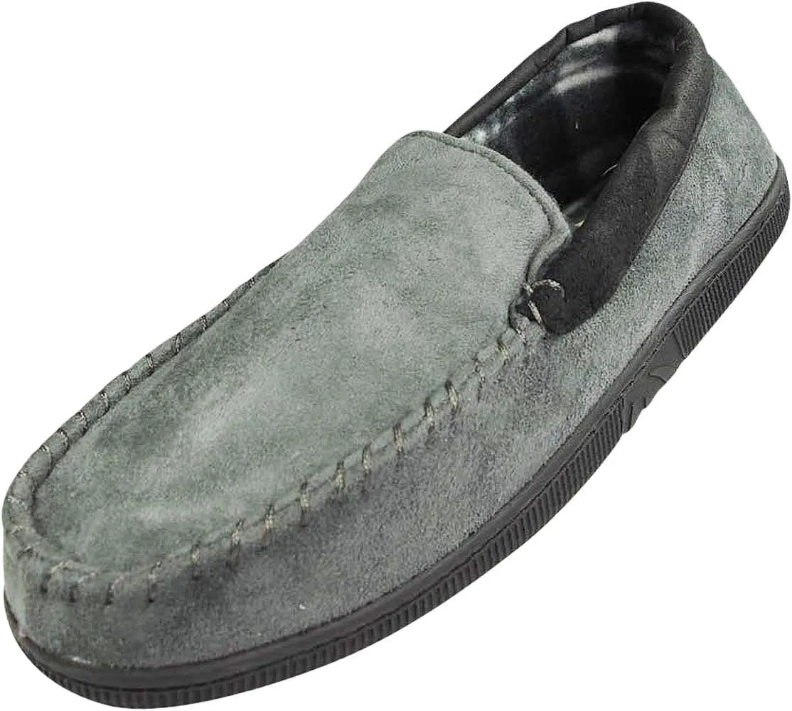NORTY Moccasin Slippers for Men - Indoor and Outdoor Slip-On Shoes - Perfect for Lounging and Walking Around the House
