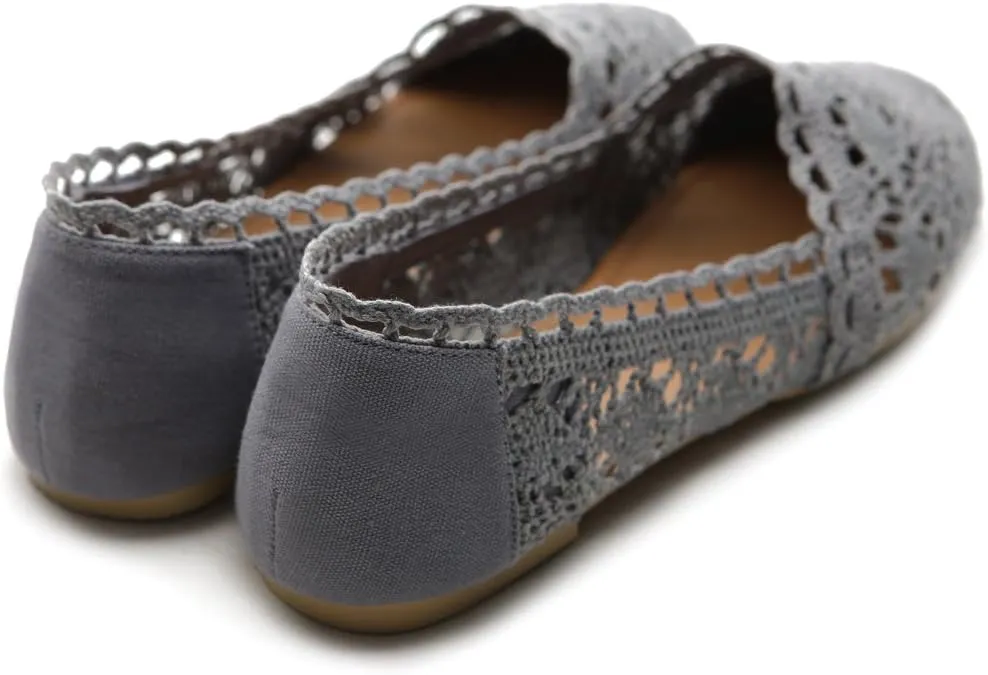 Ollio Womens Shoe Lace Ballet Breathable Flat