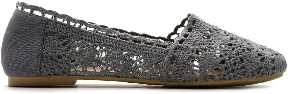 Ollio Womens Shoe Lace Ballet Breathable Flat