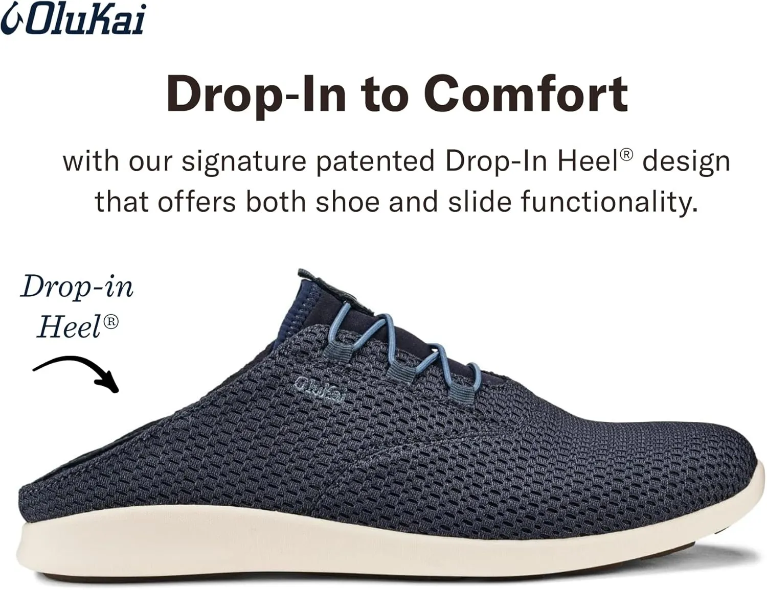 OLUKAI Alapa Li Men's Athletic Sneakers, Breathable Mesh & Moisture-Wicking Design, No Tie Laces, Lightweight & Supportive