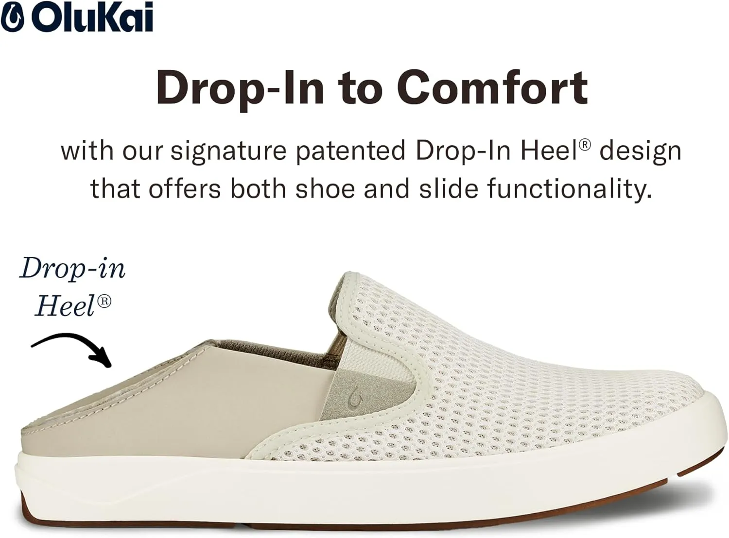 OLUKAI Lae'ahi Men's Slip On Shoes, Versatile & Casual Everyday Sneaker, Lightweight & Breathable Mesh, All-Day Wear & Comfort