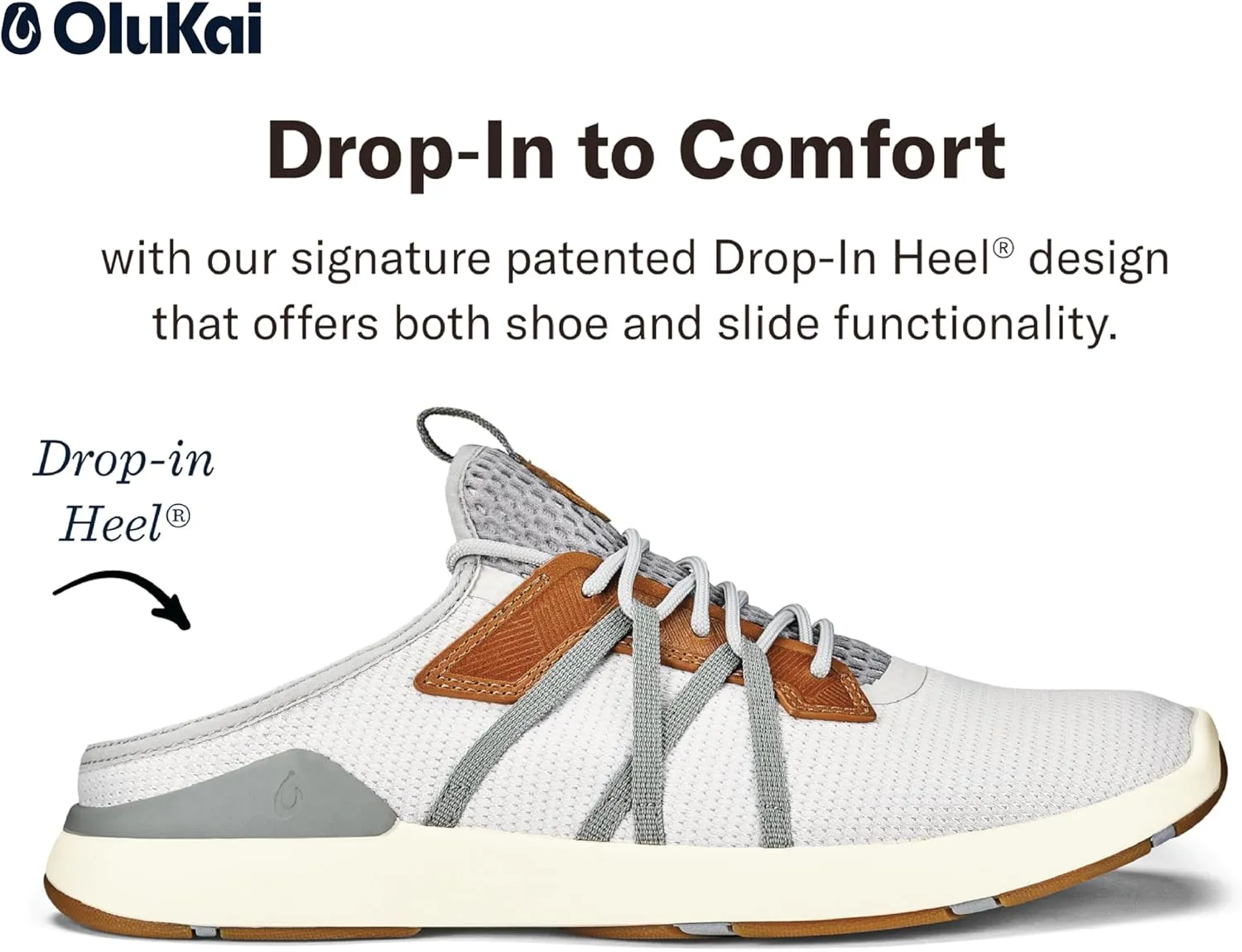 OLUKAI Mio Li Men's Everyday Athletic Shoes, Versatile & Casual Sneaker, Breathable & Comfortable Mesh, Cushioned Arch Support & Secure Fit