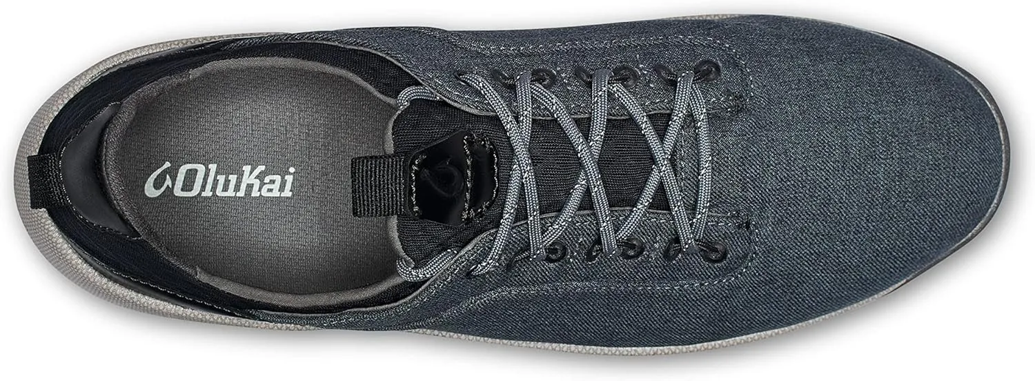 OLUKAI Nanea Li Men's Sneaker Shoes, Weather-Resistant & Breathable Canvas, Comfort Fit & Wet Grip Rubber Soles