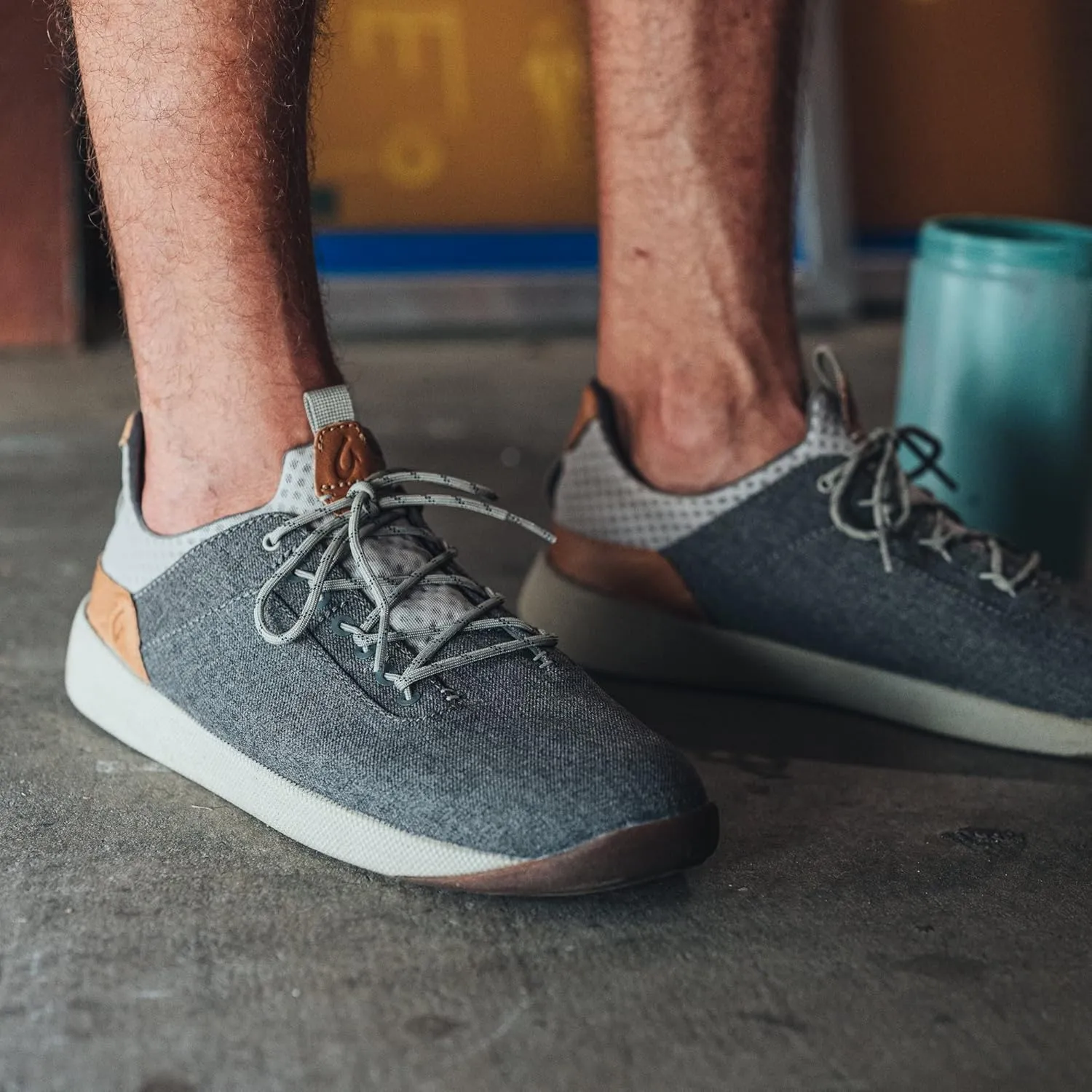 OLUKAI Nanea Li Men's Sneaker Shoes, Weather-Resistant & Breathable Canvas, Comfort Fit & Wet Grip Rubber Soles