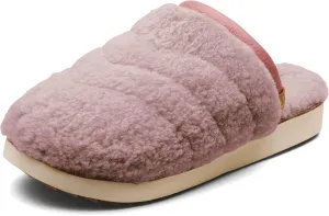OLUKAI Pupu Mua Women's Slipper, Cozy Slip-On Shoes, Genuine Shearling & Premium Nubuck Leather