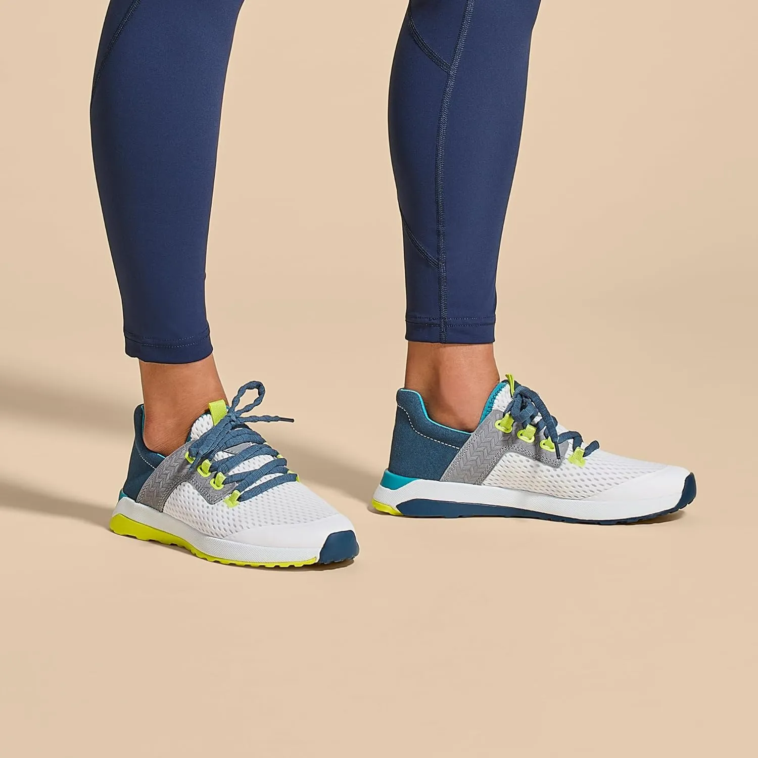 OLUKAI Wailuku Women's Athletic Sneakers, Lightweight & Breathable Mesh, Comfort Fit & Wet Grip Rubber Soles, All-Day Comfort & Supportive