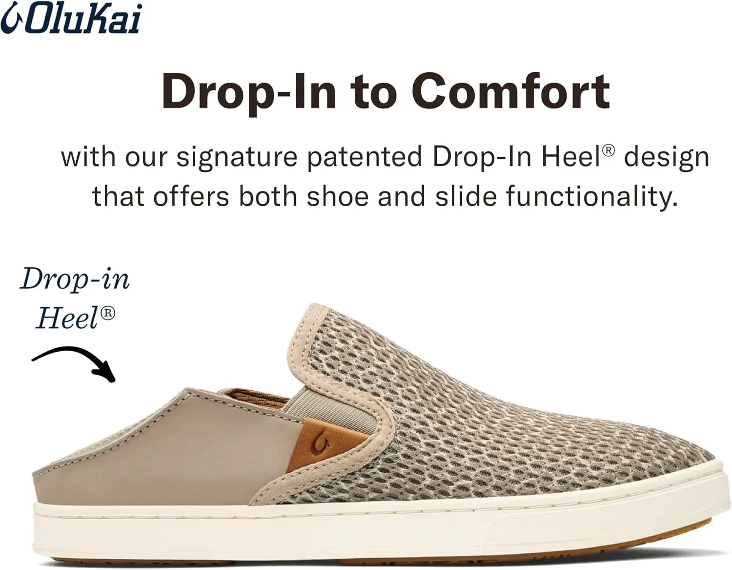 OLUKAI Women's Pehuea Pa'i Slip-On Sneakers, Lightweight Shoes, All-Day Comfort, Breathable Mesh Design