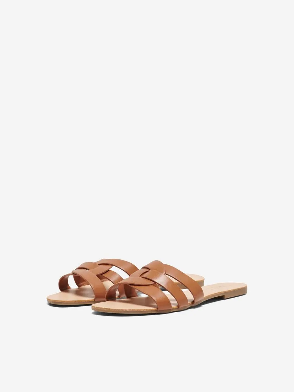 Onlfeli-4 Pu Slip On Sandal Noos - Cognac