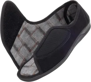 Open Toe Diabetic Slippers for Men Extra Wide Width, Memory Foam Open Toe House Shoes Non Slip - For Seniors Arthritis Swollen Feet