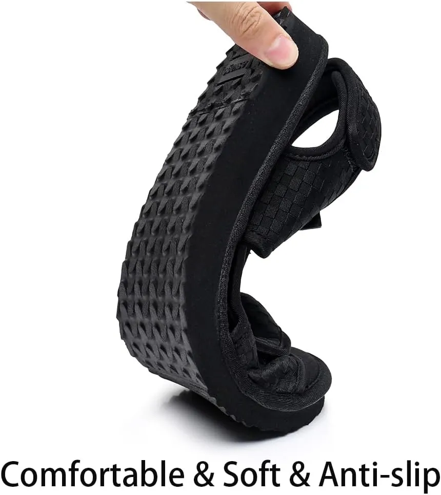 Open Toe Sandals for Men,Lightweight Comfort,Hiking Outdoor Non-slip Sandals,Adjustable Diabetic Shoes Suitable for the elderly,people with hallux valgus and foot deformity