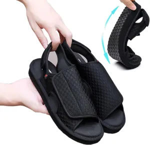 Open Toe Sandals for Men,Lightweight Comfort,Hiking Outdoor Non-slip Sandals,Adjustable Diabetic Shoes Suitable for the elderly,people with hallux valgus and foot deformity