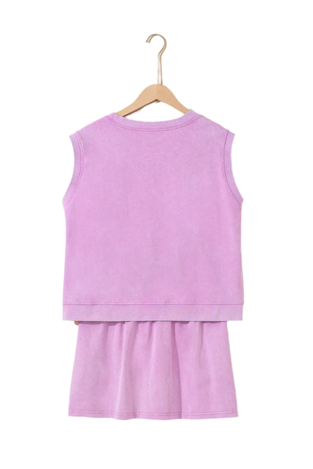 Orchid Glow Everyday Set – Cotton Tank & Split Skirt | Sneaker Match for Jordan 4 Retro “Orchid”
